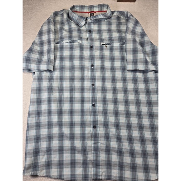 The North Face Other - The North Face Mens XL Plaid Hiking Shirt Blue Short Sleeve Outdoor Fishing...